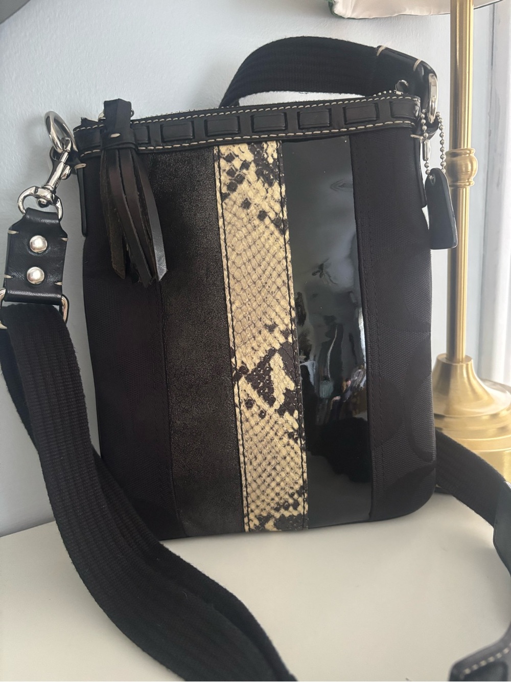 Coach Hampton swing back multi fabric vintage Y2K rare
